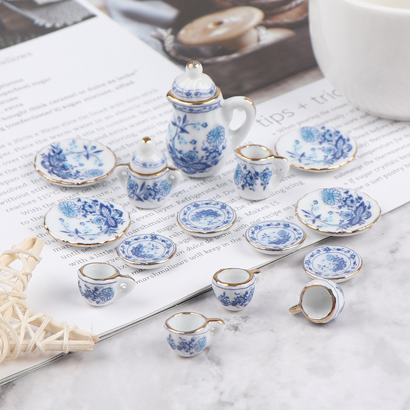 15Pcs 1:12 Miniature Porcelain - огляд і ціна Kids Toys Kitchen Set