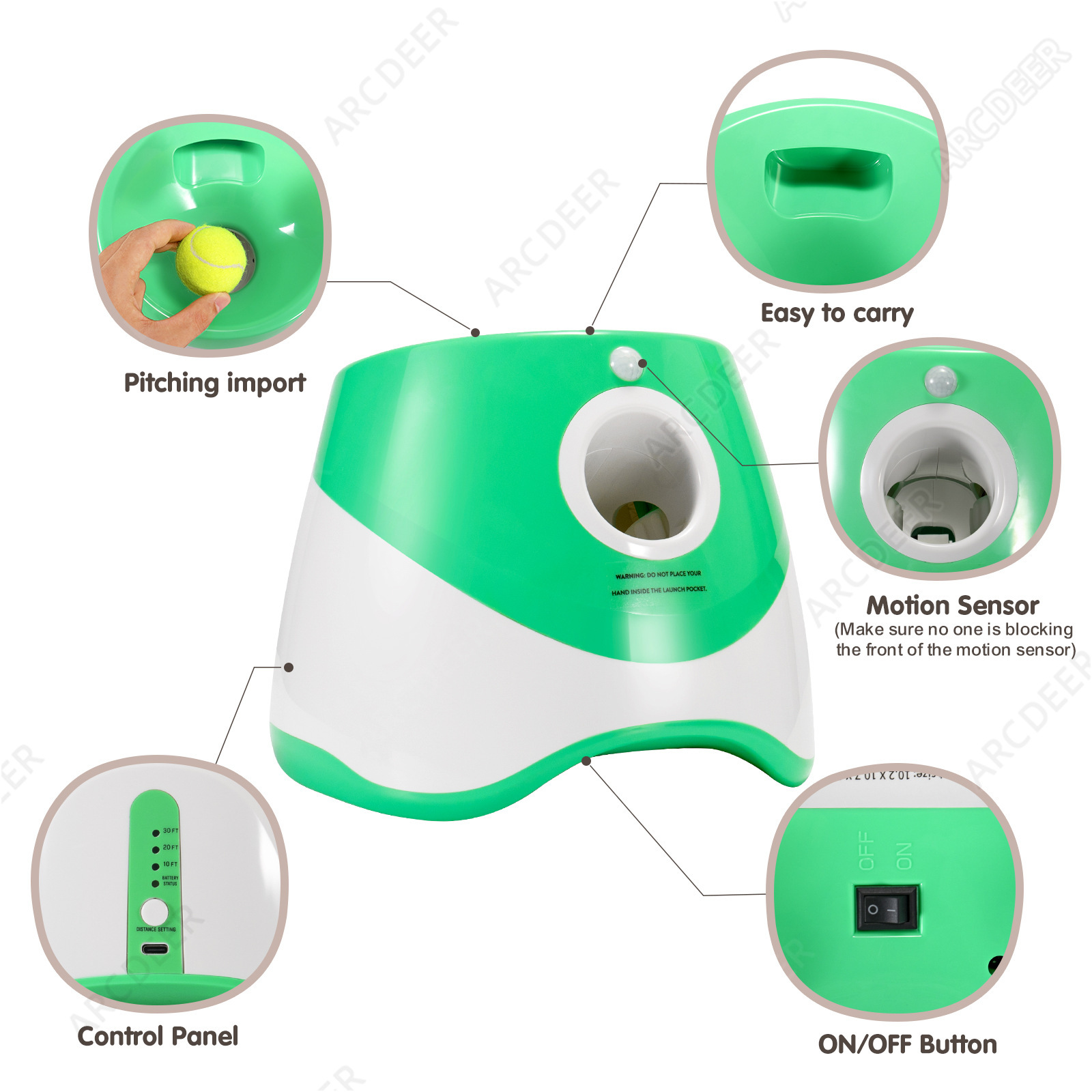 Rechargable Automatic Ball Lau - огляд і ціна Catapult Launcher Toy
